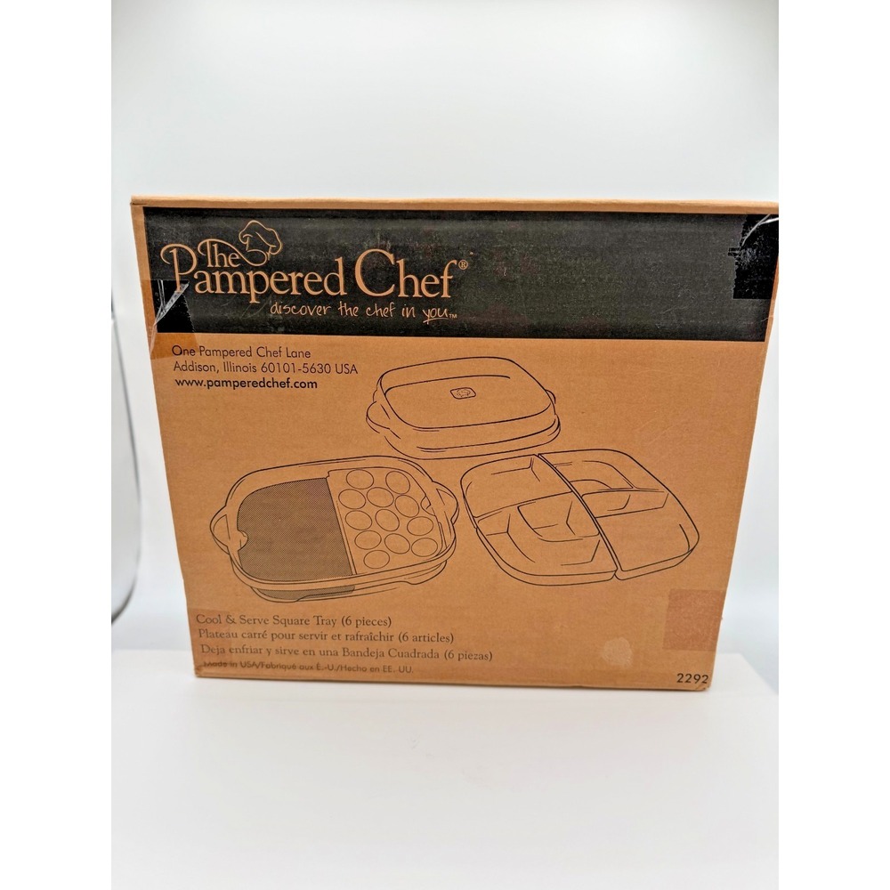 The Pampered Chef: Cool & Serve Tray (6 Pieces) Model 2292 New In Box